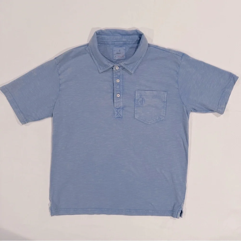 Johnnie-O Coastal Wash Polo Shirt Boys 12 Olympic Blue Spring Summer Easter
